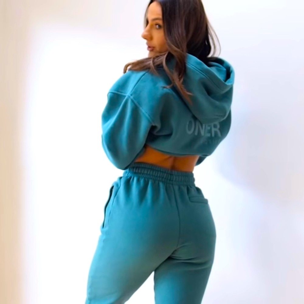 Women's Teal Hoodie and Jogger Set